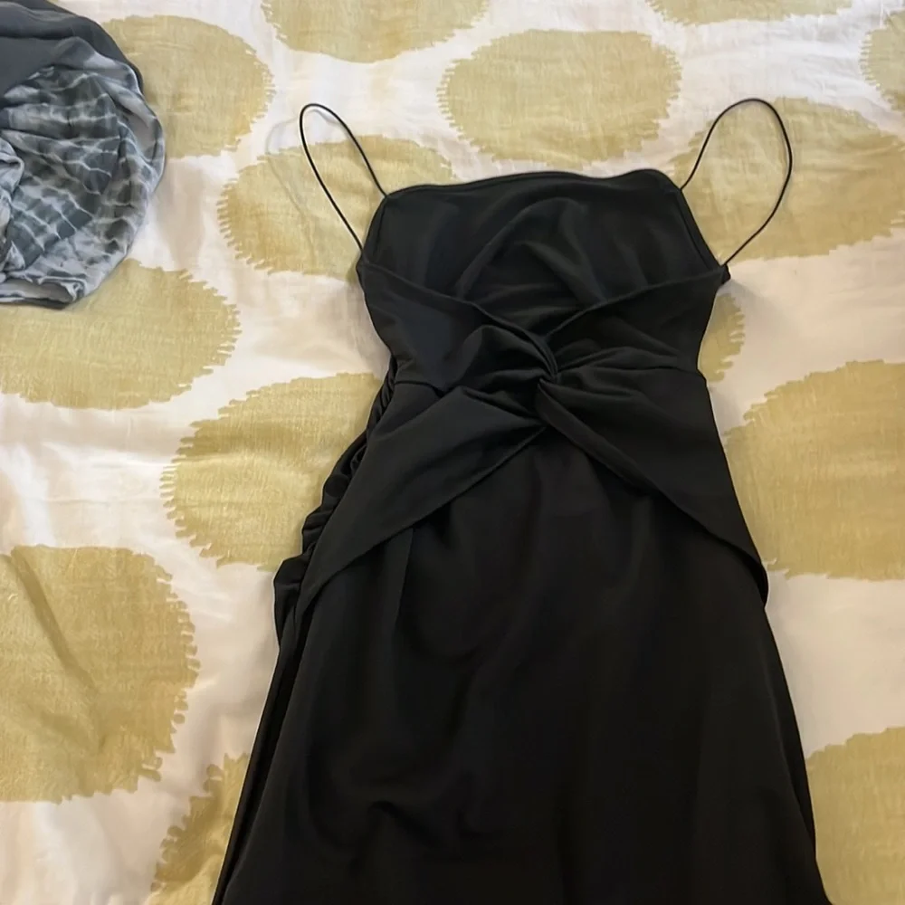 NEW Black Essnce Twist Backless Split Thigh Cami Dress - Picture 8 of 9